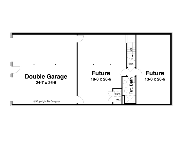 Lower Level image of Underwood House Plan